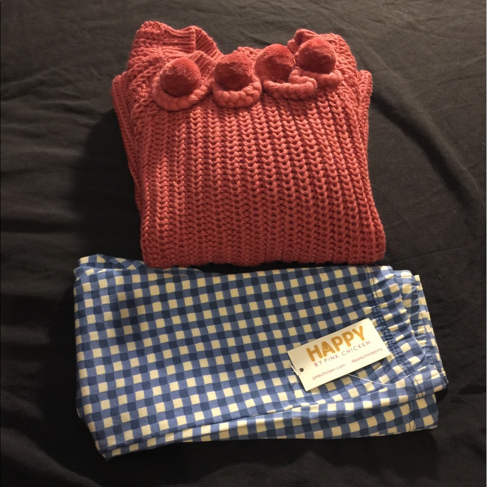 Boutique Dusty Pink PomPom Sweater Outfit CUTE!